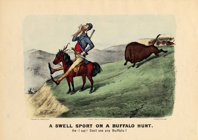 A swell sport on a buffalo hunt by Thomas Worth